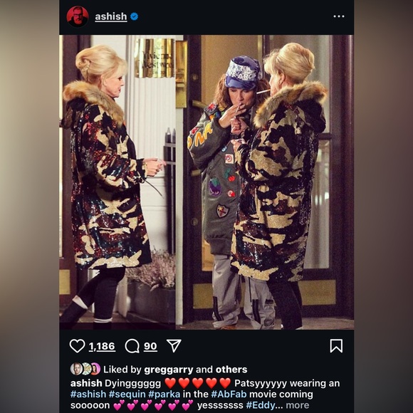 Ashish Olive Sequin Parka w Leopard Fur like featured in Ab Fab - Picture 15 of 16